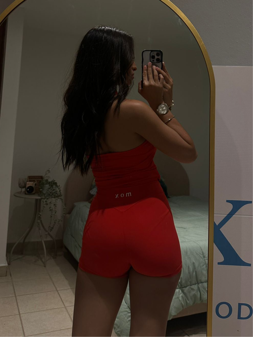 Red Shorts Set